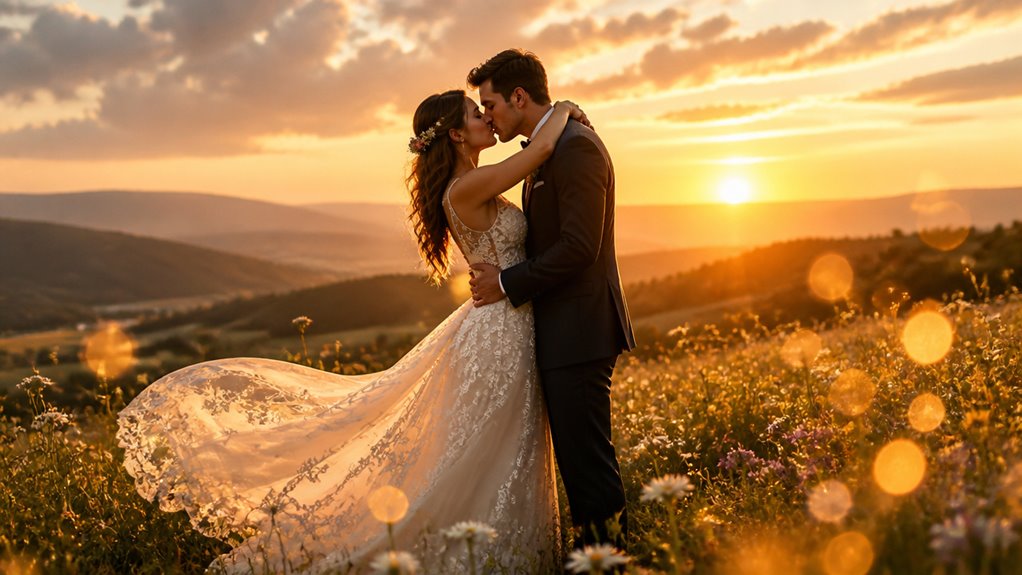 Romantic Kissing Shots in Beautiful Settings
