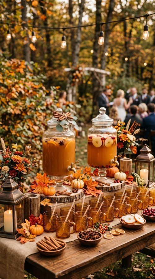 Seasonal Apple Cider Station