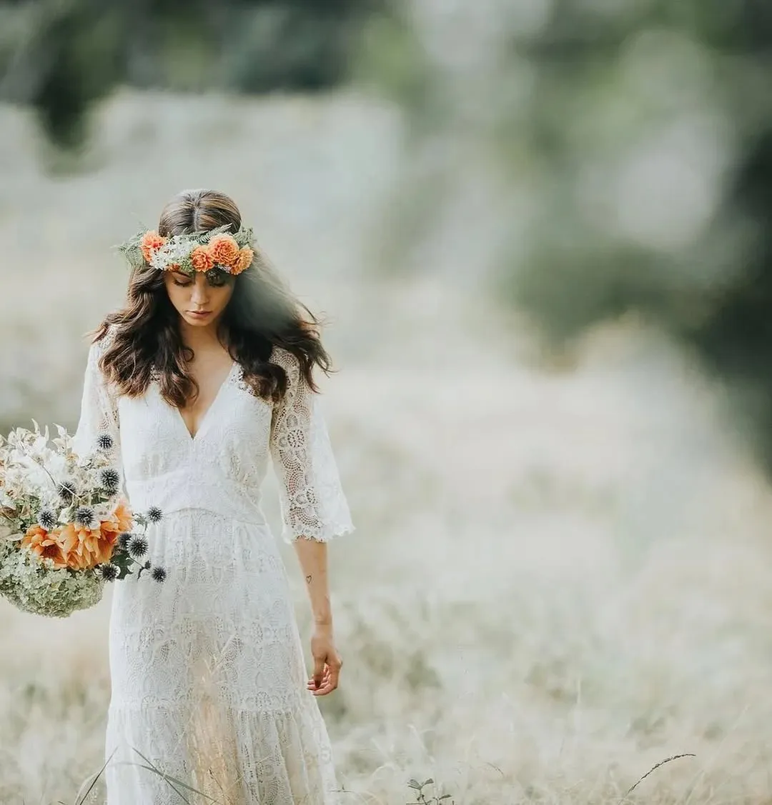 Wild flower lace gown