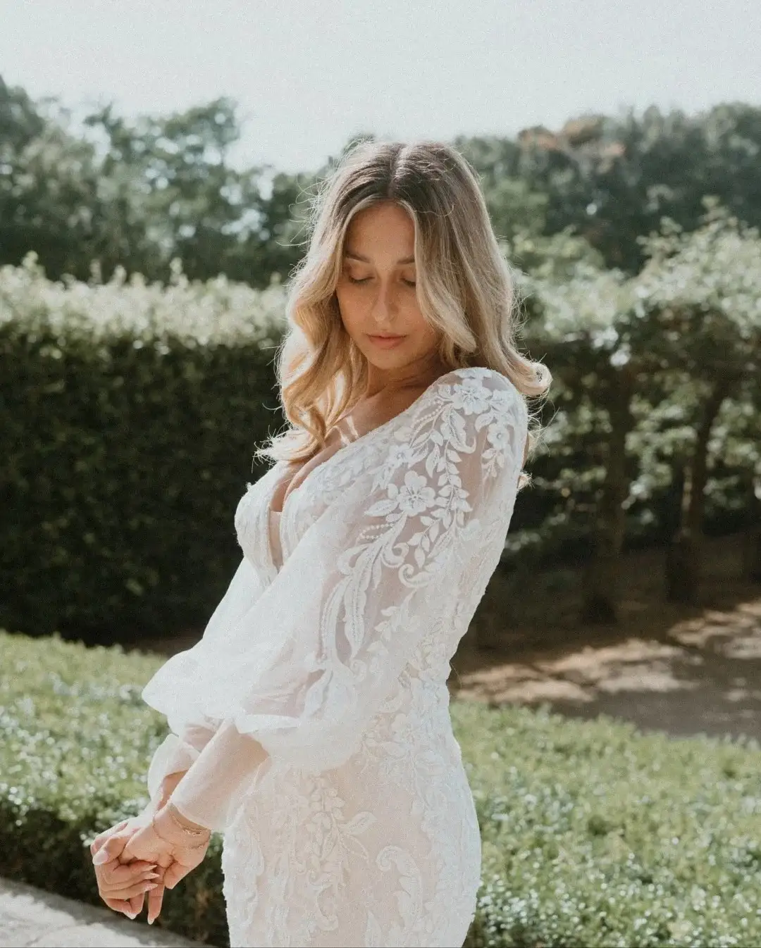 Boho Dress with Sheer Sleeves