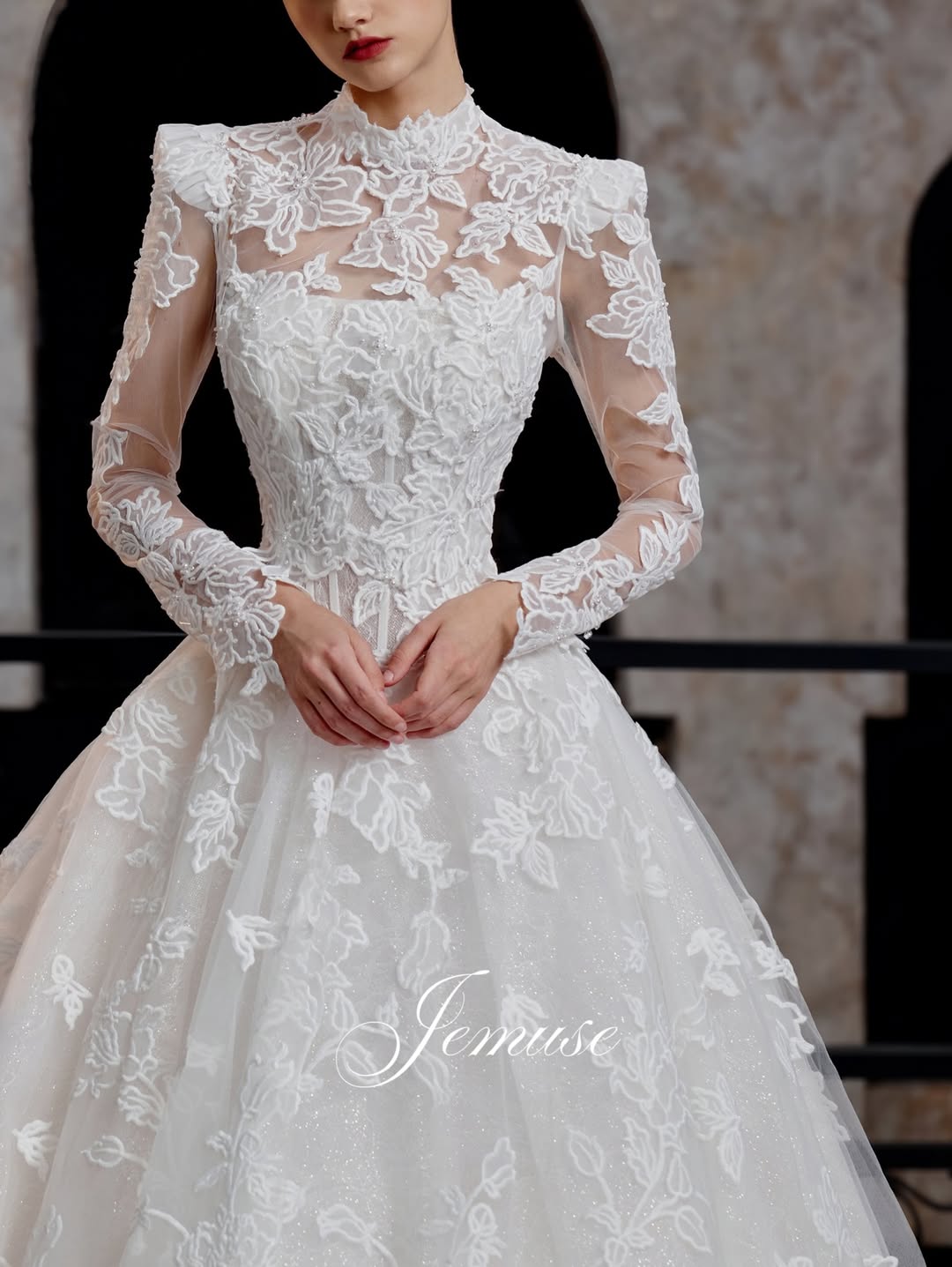 Floral Appliqué Sleeves