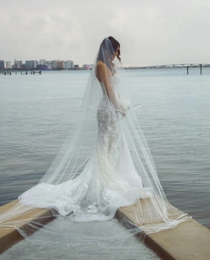 Tulle Mermaid with Layered Veil