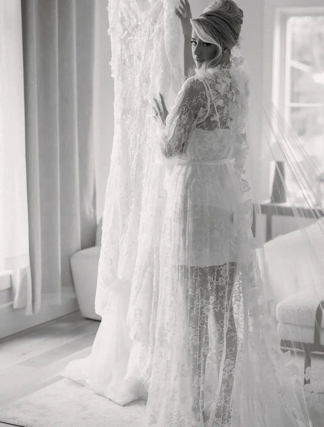 Lace Bridal Robe
