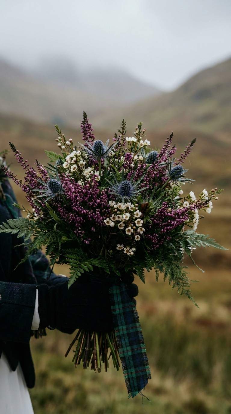 Thistle and Heather Scottish Bouquet