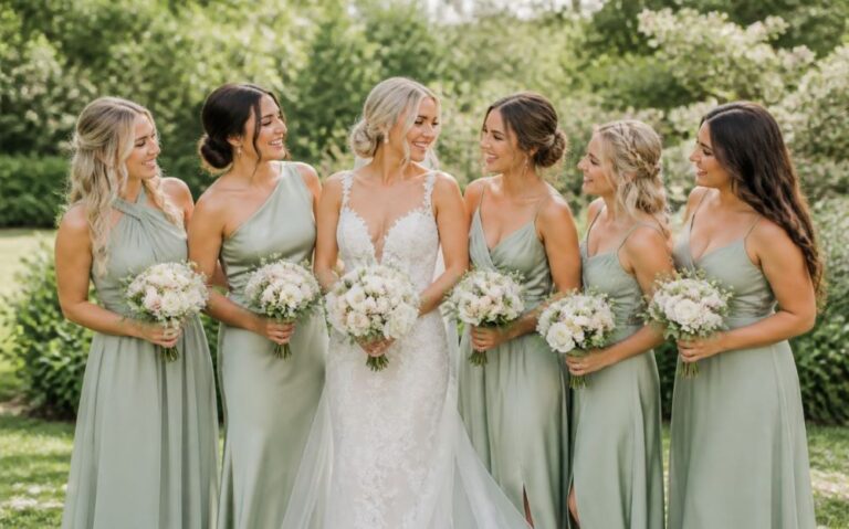 25 Light Sage Green Bridesmaid Dresses for a Soft, Fresh Romantic Vibe
